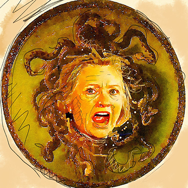 Hillary Clinton as Medusa